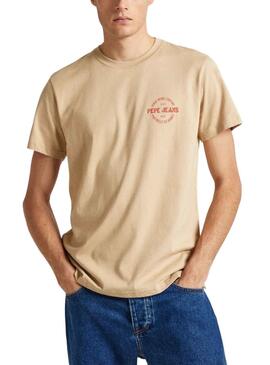 Camiseta Pepe Jeans Craig Tostado Para Hombre