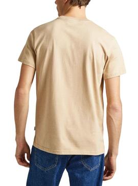 Camiseta Pepe Jeans Craig Tostado Para Hombre