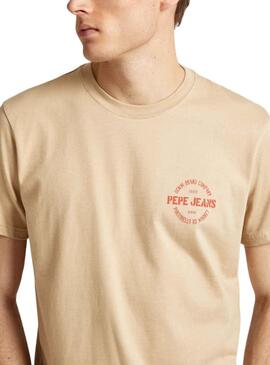 Camiseta Pepe Jeans Craig Tostado Para Hombre