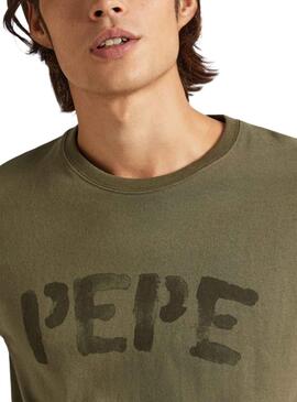 Camiseta Pepe Jeans Rolf Verde Para Hombre