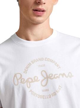 Camiseta Pepe Jeans Craigton Blanco Para Hombre