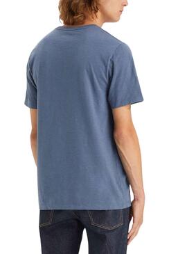 Camiseta Levis Original Vintage Azul Para Hombre