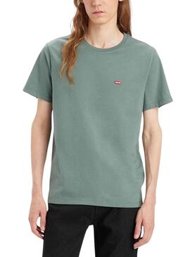 Camiseta Levis Original Verde Para Hombre