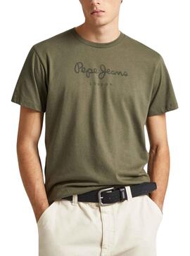 Camiseta Pepe Jeans Eggo Verde Para Hombre