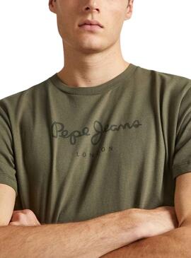 Camiseta Pepe Jeans Eggo Verde Para Hombre