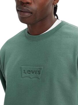 Sudadera Levis Relaxed Crew Verde Para Hombre