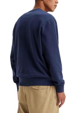 Sudadera Levis Relaxed Crew Marino Para Hombre