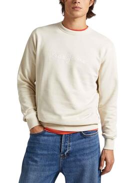 Sudadera Pepe Jeans Joe Crew Beige Para Hombre