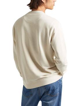 Sudadera Pepe Jeans Joe Crew Beige Para Hombre