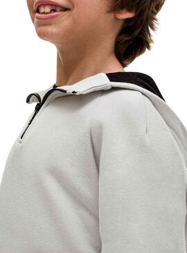 Sudadera Mayoral Bolsillos Cuarzo Blanco Para Niño