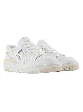 Zapatilla New Balance 550 Blanco Beige Para Niños