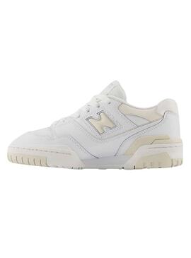 Zapatilla New Balance 550 Blanco Beige Para Niños