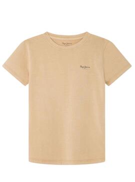 Camiseta Pepe Jeans Jacco Beige Para Niño