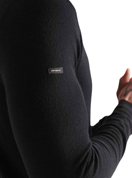 Jersey Superdry Merino Negro para Hombre