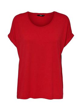 Camiseta Only Moster Rojo Mujer
