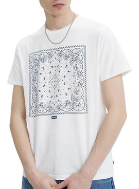 Camiseta Levis Graphic Crewneck Blanco para Hombre