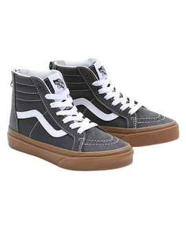 Zapatillas Vans Sk8 Hi Zip Gris para Niño y Niña