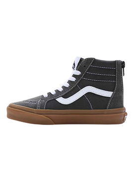 Zapatillas Vans Sk8 Hi Zip Gris para Niño y Niña