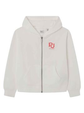 Sudadera Pepe Jeans Narni Blanco Para Niña