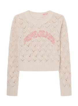 Jersey Pepe Jeans Nabila Beige Para Niña