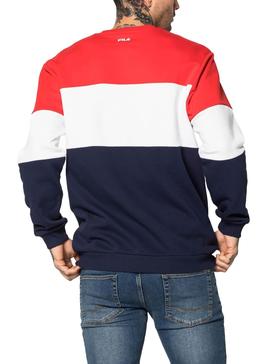 Sudadera Fila Colorblock Roja Hombre