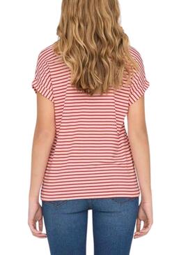 ONLMOSTER STRIPE S/S O-NECK TOP Cloud Dance