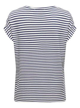 Camiseta Only Moster Stripe Blanco Para Mujer