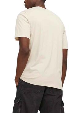 Camiseta Jack And Jones Zuri Beige Para Hombre