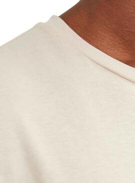 Camiseta Jack And Jones Zuri Beige Para Hombre