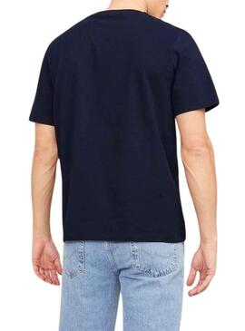 Camiseta Jack And Jones Zuri Azul Marino Hombre