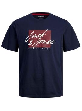 Camiseta Jack And Jones Zuri Azul Marino Hombre
