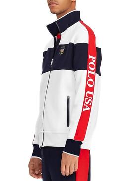 Sudadera Polo Ralph Lauren Ziper Blanco Hombre