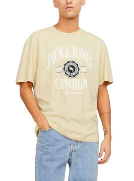 Camiseta Jack And Jones Lucca Amarillo Para Hombre