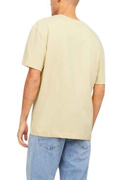 Camiseta Jack And Jones Lucca Amarillo Para Hombre