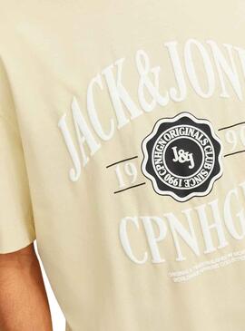 Camiseta Jack And Jones Lucca Amarillo Para Hombre