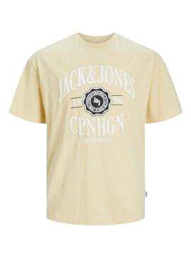 Camiseta Jack And Jones Lucca Amarillo Para Hombre