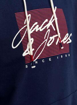 Sudadera Jack And Jones Zuri Sweat Marino Hombre