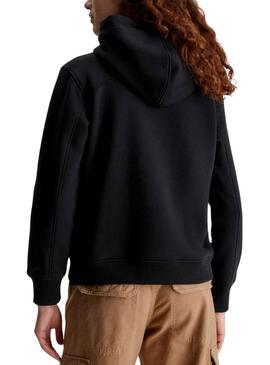 Sudadera Calvin Klein Monologo Regular Negro Mujer