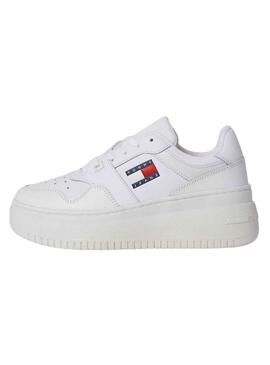 Zapatillas Tommy Jeans Retro Basket Blanco Mujer