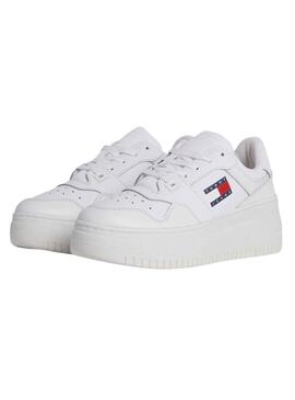 Zapatillas Tommy Jeans Retro Basket Blanco Mujer