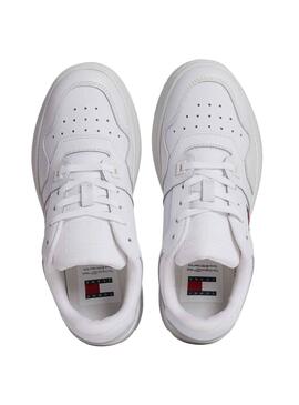 Zapatillas Tommy Jeans Retro Basket Blanco Mujer