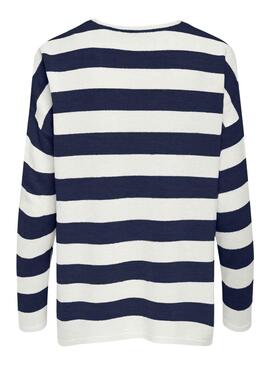 ONLAMALIA LS V-NECK CC KNTr W. NAVAL