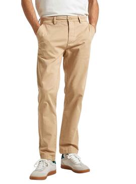 Pantalón Pepe Jeans Slim Chino Beige Hombre