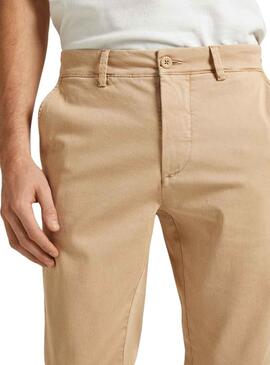 Pantalón Pepe Jeans Slim Chino Beige Hombre