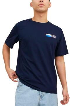 Camiseta Jack And Jones Corp Logo Marino Hombre