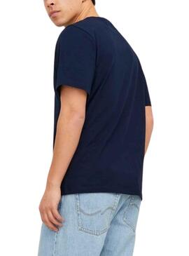 Camiseta Jack And Jones Corp Logo Marino Hombre