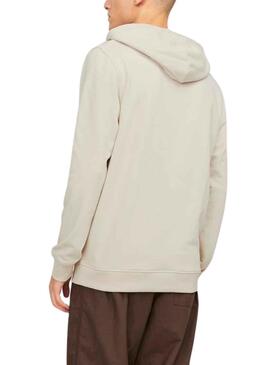 Sudadera Jack And Jones Zuri Beige Para Hombre