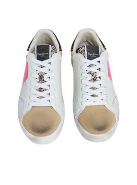 Zapatillas Pepe Jeans Lane Elle Snake Blanco