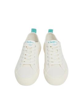 Zapatillas Pepe Jeans Allen Band Blanco Para Mujer