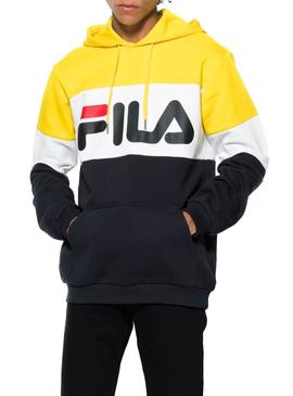 Sudadera Fila Night Blocked Hoodie Amarillo Hombre